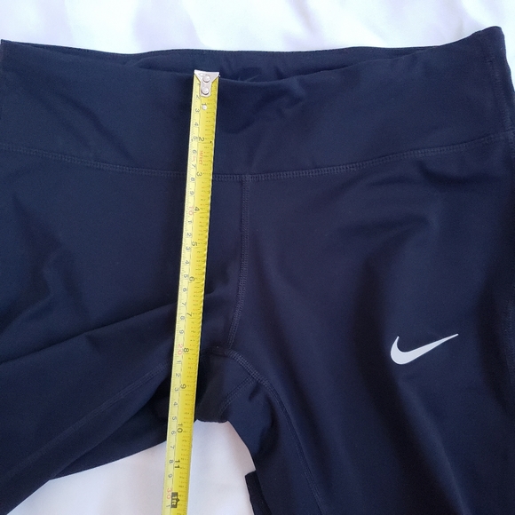 Nike Power Epic Run Compression Black Cropped Leggings Medium - Picture 10 of 12